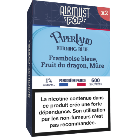 Airmust POP • Burning Blue 2ml- boîte de 2 pods