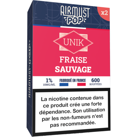 Airmust POP • Fraise Sauvage 2ml- boîte de 2 pods