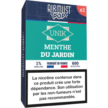 Airmust POP • Menthe du Jardin 2ml- boîte de 2 pods