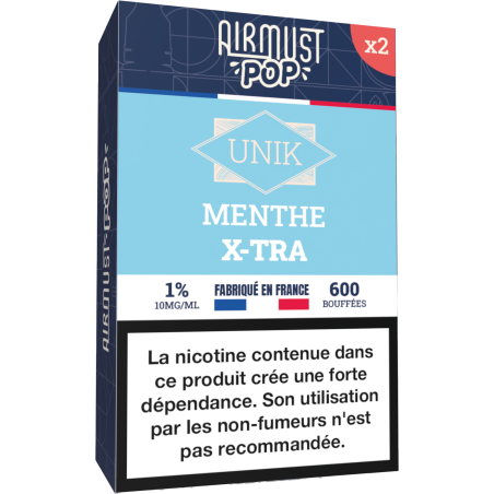 Airmust POP • Menthe X-TRA 2ml- boîte de 2 pods