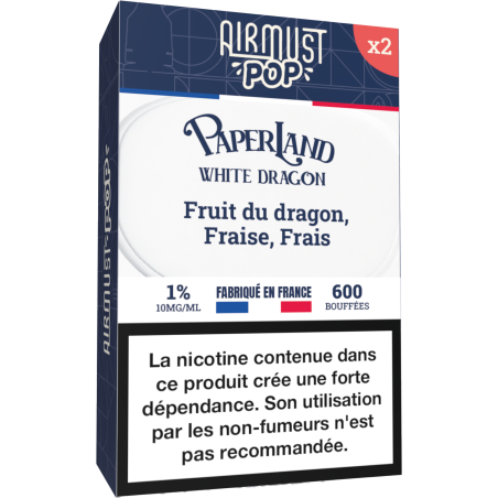 Airmust POP • White Dragon 2ml- boîte de 2 pods