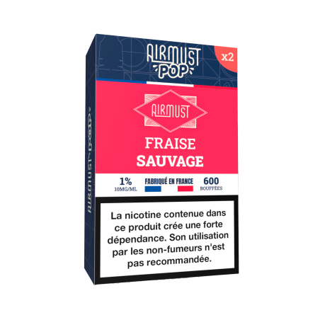 Airmust POP • Fraise Sauvage 2ml- boîte de 2 pods