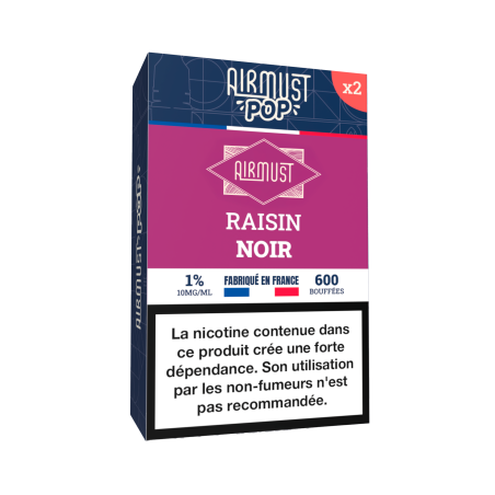 Airmust POP • Raisin Noir 2ml- boîte de 2 pods